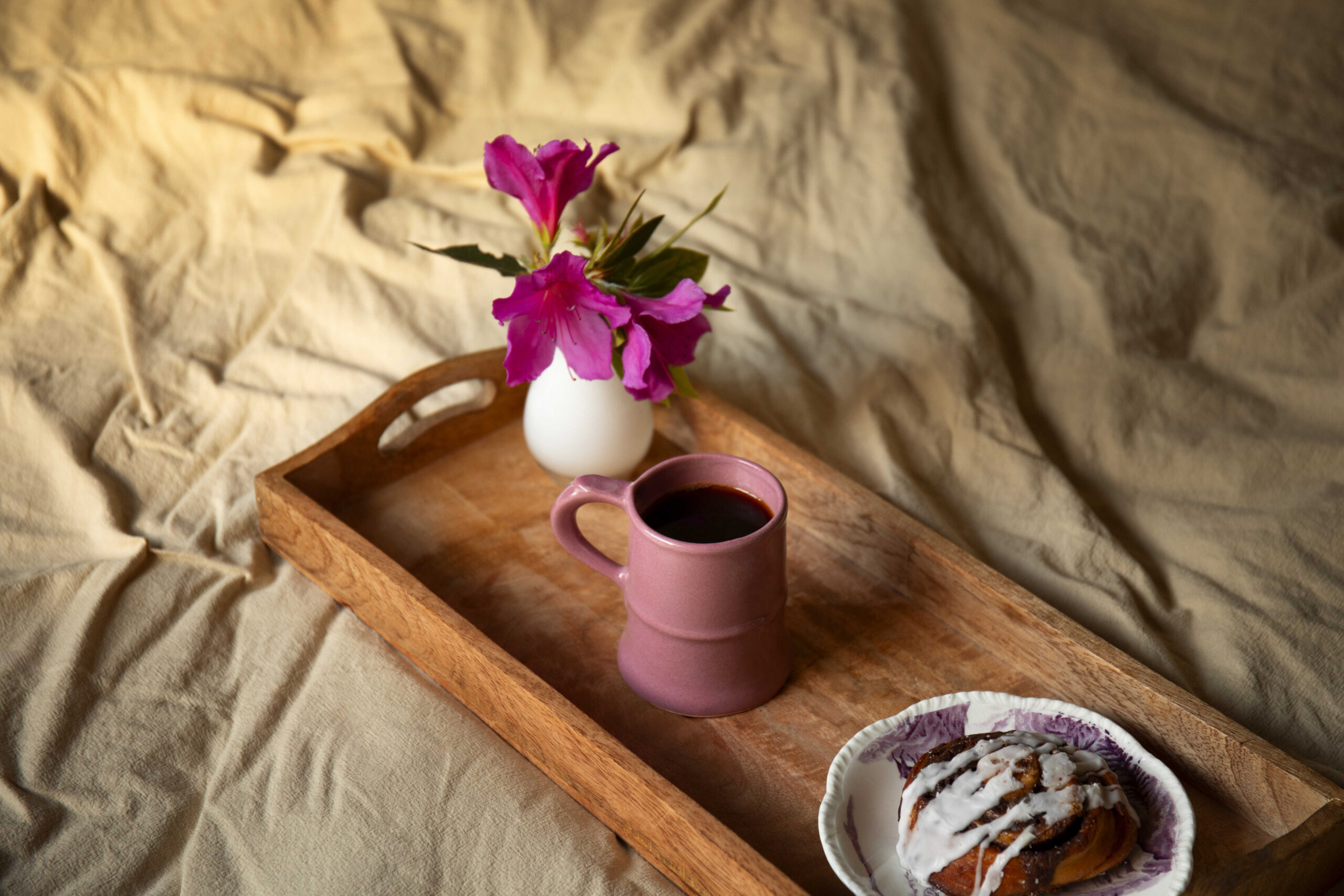 Romantisches Frühstück im Bett