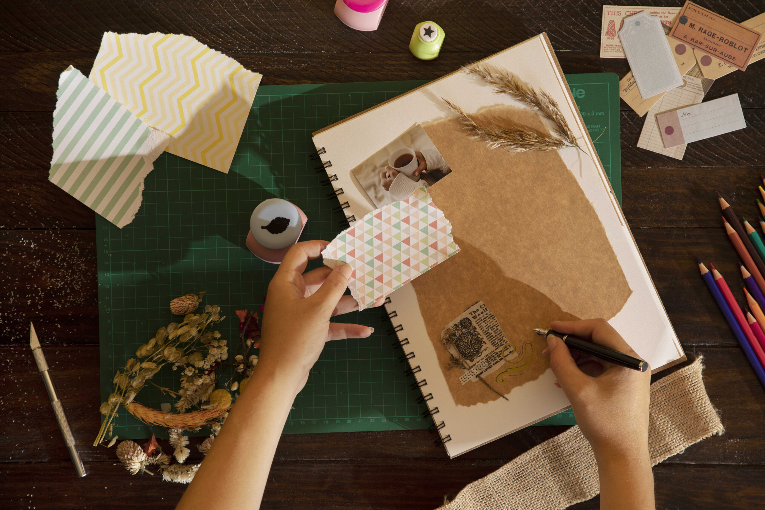 Fotobuch aus Papier als basteln für Muttertag mit Papier