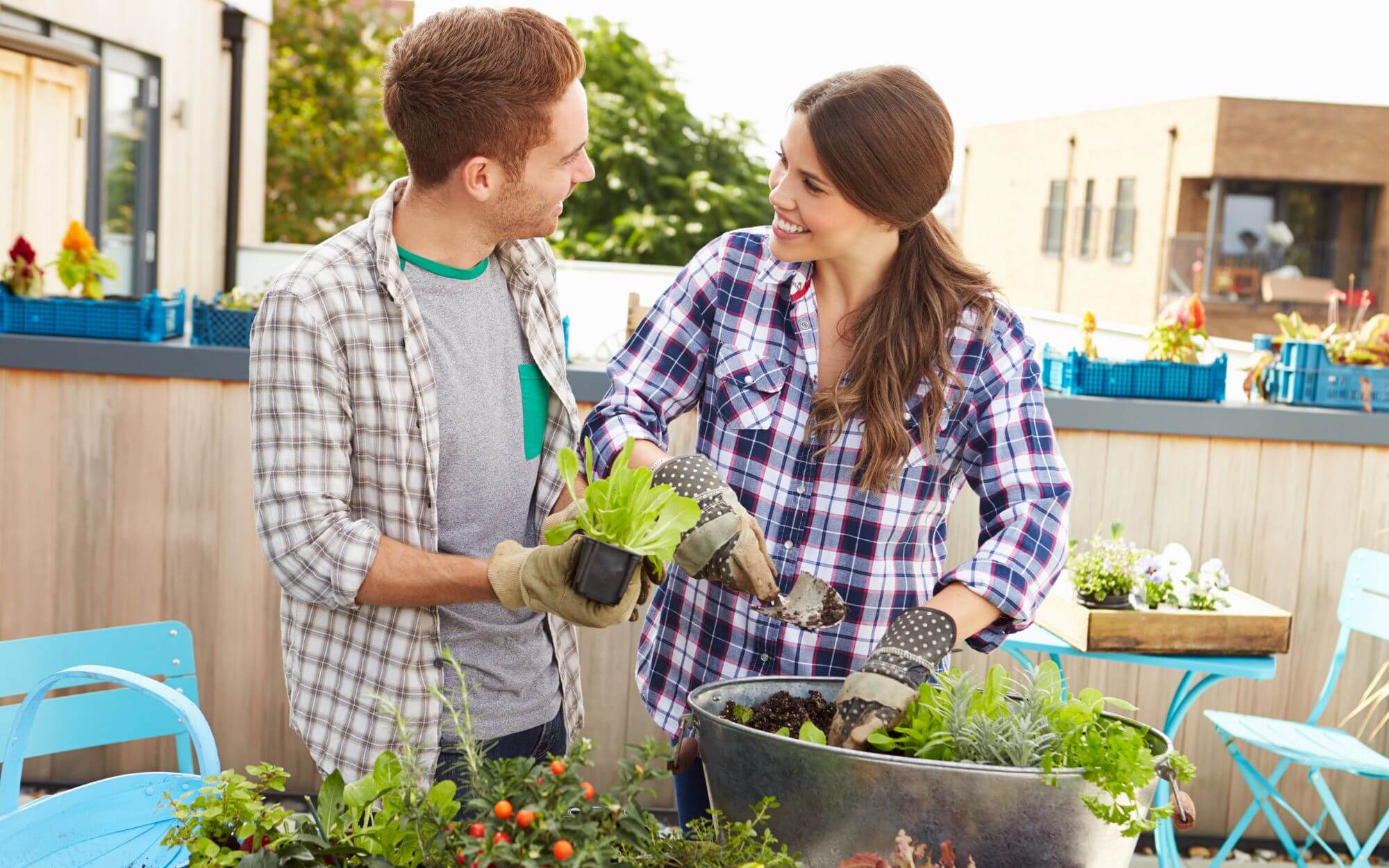 Gemeinsames Gartenprojekt machen