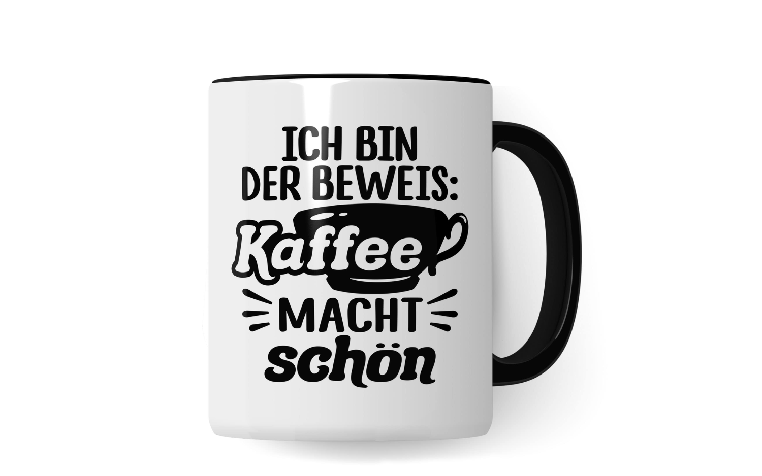 Eine Tasse mit lustige Aufschrift