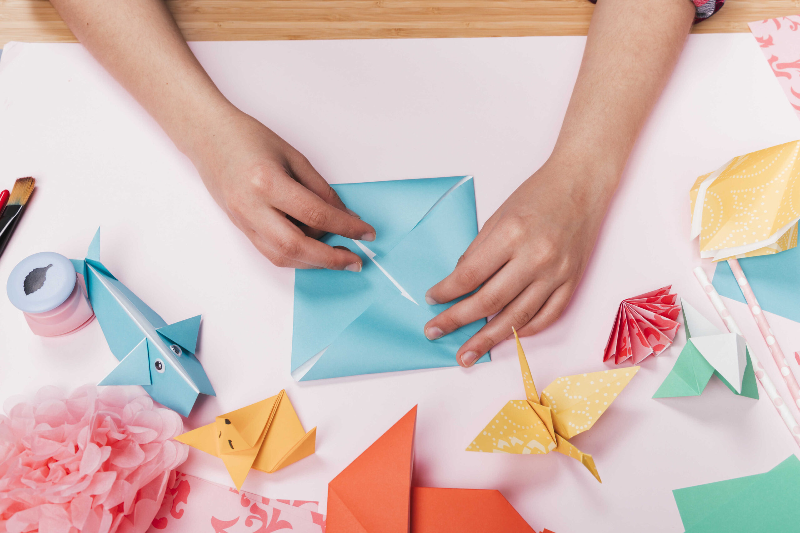 Origami Geschenk originell verpacken Tipps zum Geburtstag